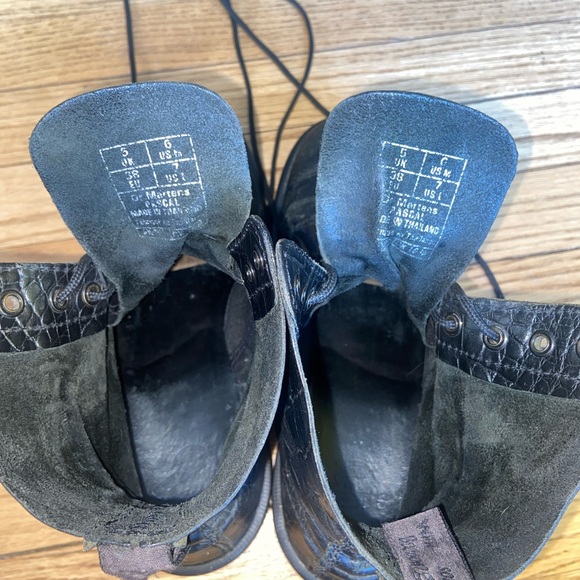 Dr Martens Pascal Croc Black Boots US 7 - Rare - Picture 6 of 6